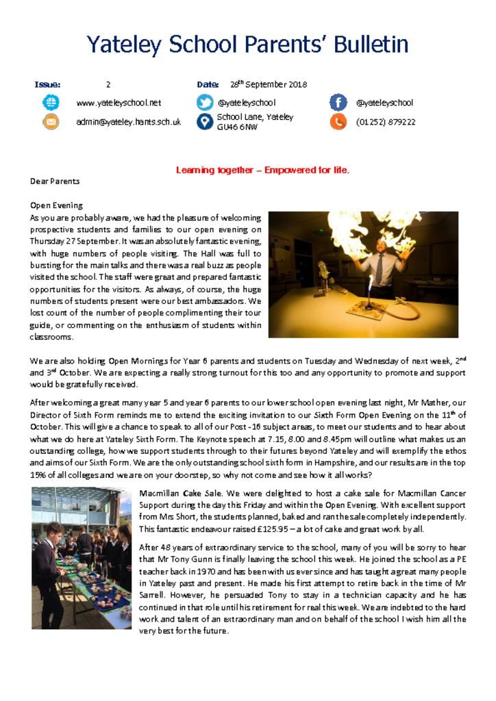 thumbnail of Yateley School Newsletter 02 28-09-18