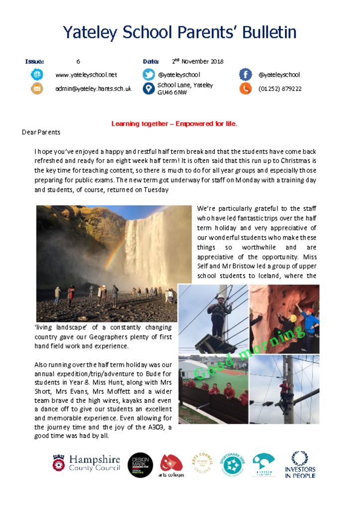 thumbnail of Yateley School Newsletter 06 02-11-18