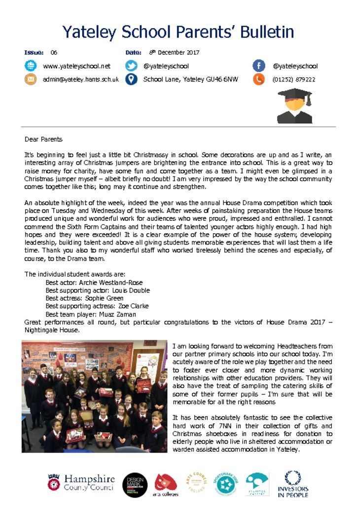 thumbnail of Yateley School Newsletter 06 08-12-17