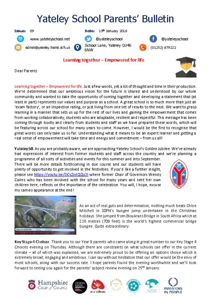 thumbnail of Yateley School Newsletter 09 19-01-18