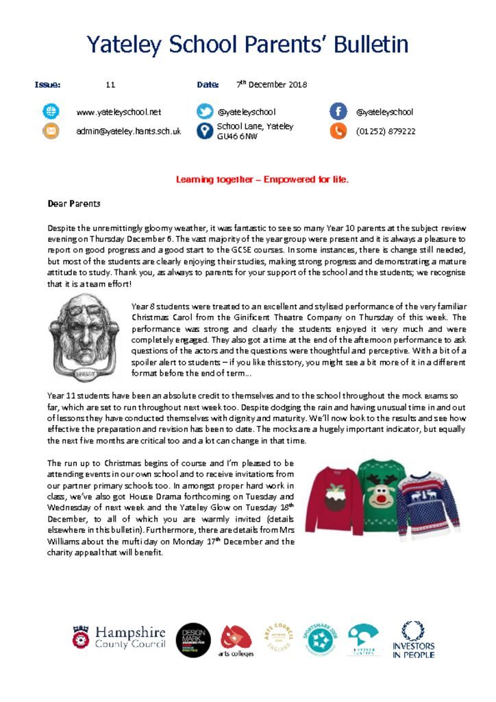 thumbnail of Yateley School Newsletter 11 07-12-18