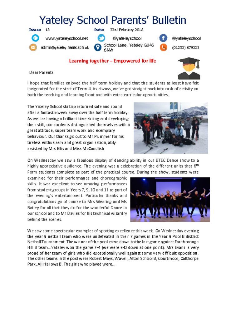 thumbnail of Yateley School Newsletter 13 23-02-18