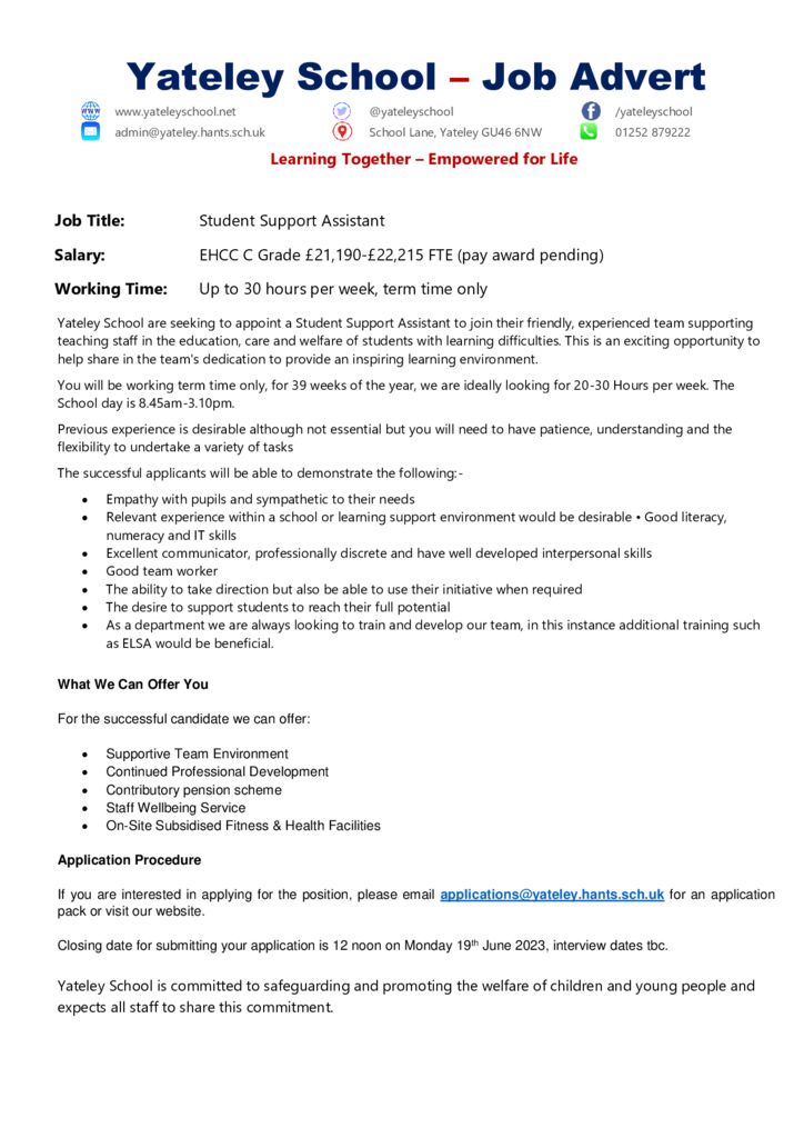 thumbnail of Advert – LSA June 2023