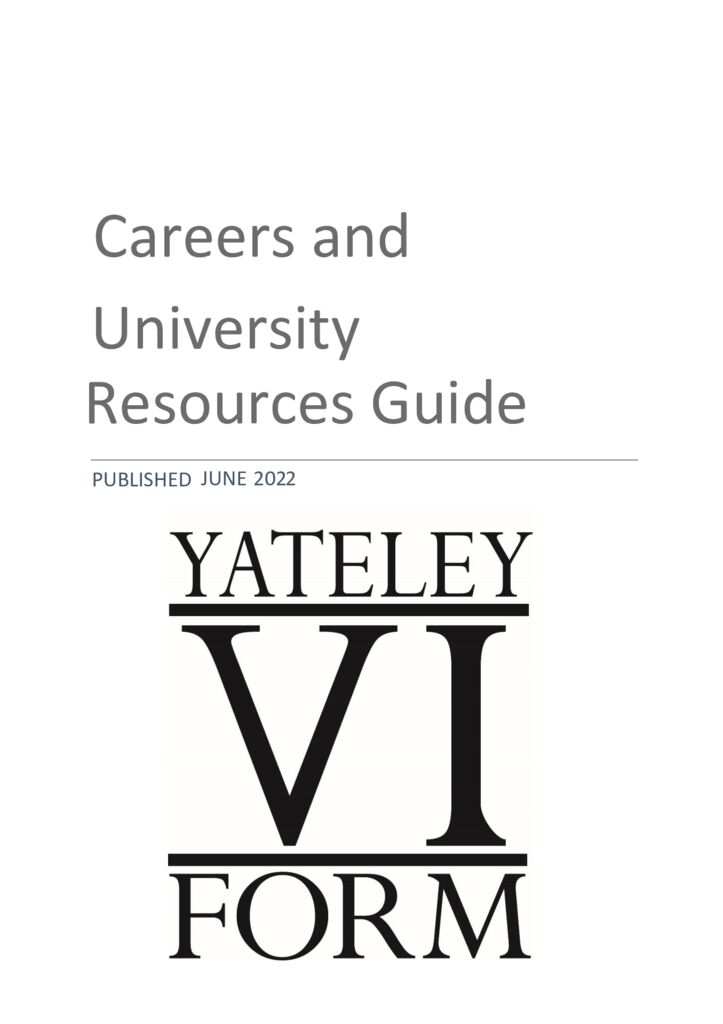 thumbnail of Careers and University Resopurces Guide Yateley Sixth Form