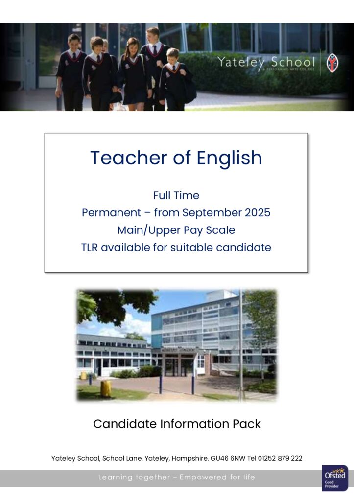 thumbnail of English Teacher Candidate Information Pack May 2025