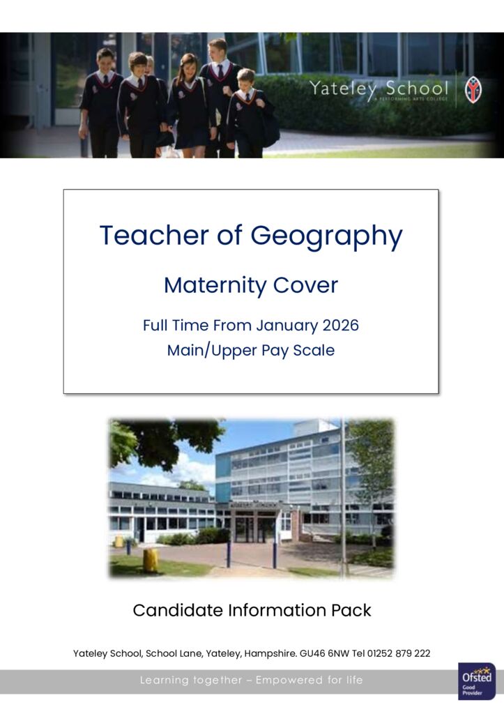 thumbnail of Geography Candidate Information Pack