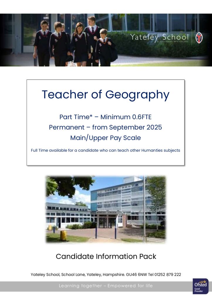 thumbnail of Geography Candidate Information Pack