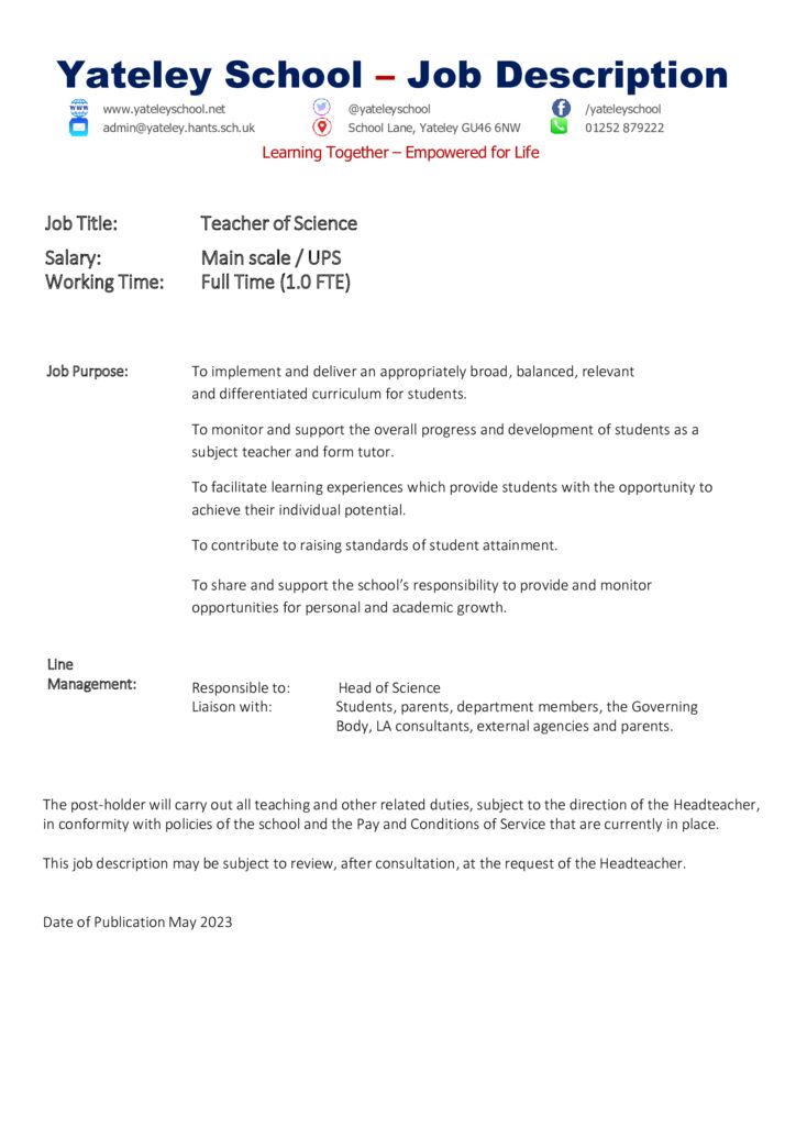 thumbnail of Science-Teacher-Job-Description-May 2023